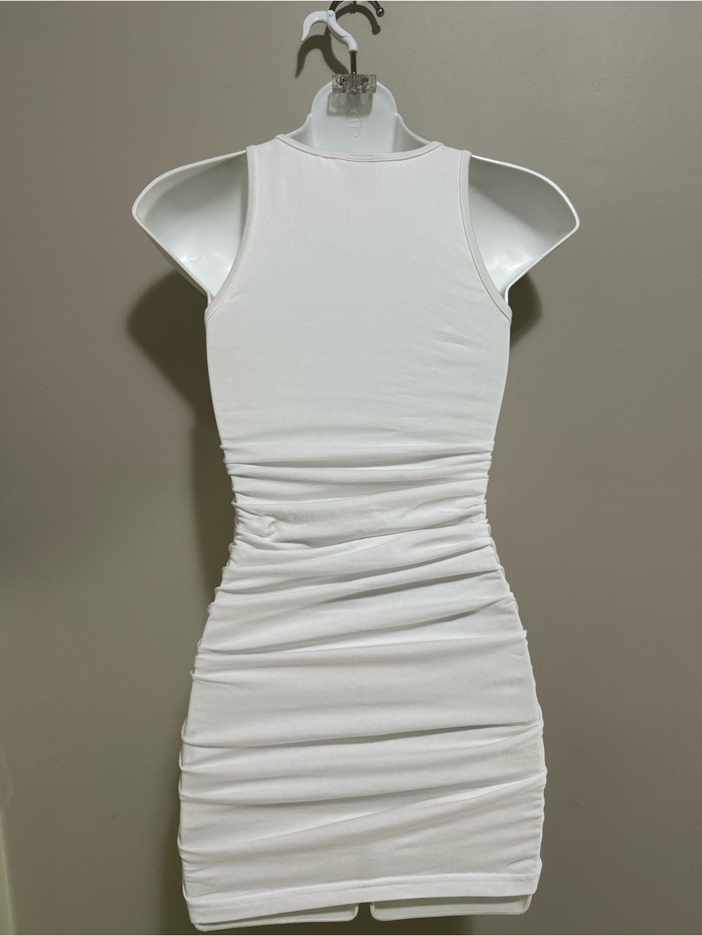TNA White Ruched Tank Mini Dress - Picture 6 of 9